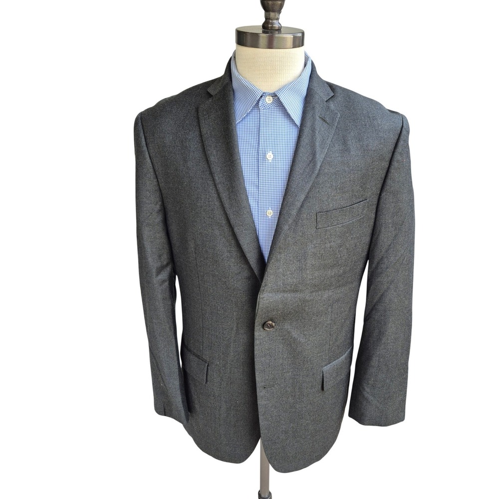 Michael Kors Mens 42R Charcoal Gray Olive Wool Two Button Blazer Sport Coat 42 R